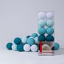 Гірлянда Cotton ball lights на 35 куль 5,5м, Aqua