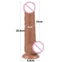 Фалоімітатор LoveToy Sliding-Skin Dual Layer Dong 8" Brown: Тип Реалистичные