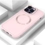 Чехол для iPhone TPU Case Bonbon Metal Style with MagSafe Light Pink for iPhone 16: Цвет розовый