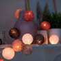 Гирлянда Cotton ball lights на 50 шаров 7,5м, Dirty Rose: Применение Для дома