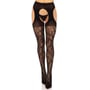 Колготки Leg Avenue Eyelet lace suspender hose Black One Size