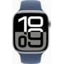 Apple Watch Series 10 46mm GPS Silver Aluminum Case with Denim Sport Band - S/M (MWWL3) UA: Екран OLED LTPO3 (1220 кд/м²) с технологиями Always-On Retina / 416x496 пикселей / защитное стекло Ion-X повышенной прочности