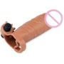 Насадка на член LoveToy Pleasure X-Tender Vibrating Penis Sleeve Add 2" Brown: Назначение Для увеличения