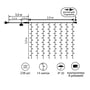 Электрогирлянда штора Novogod'ko 238 LED многоцветная 2х2 м. 8 режимов коннектор (973767): Тип Линейная
