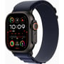 Apple Watch Ultra 2 GPS + Cellular 49mm Black Titanium Case with Navy Alpine Loop - Large