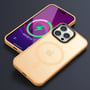 Чехол для iPhone Mobile Case TPU+PC Metal Buttons with MagSafe Colorful Gold for iPhone 16 Pro: Цвет золотой