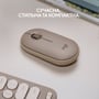 Мишка Logitech Pebble M350 Wireless Sand (910-006751): інтерфейс підключення Bluetooth, Wireless