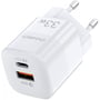 Зарядний пристрій Choetech Wall Charger USB+USB-C GaN 33W White (PD5006): Кабель в комплекті Відсутнє