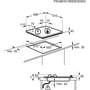 Варильна поверхня газова Electrolux EGG6407K: Розташування панелі збоку