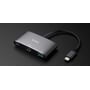 Адаптер WIWU Adapter C2H USB-C to USB-C+HDMI+USB3.0 HUB Grey: Інтерфейс підключення USB-C