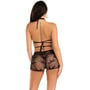 Комплект Leg Avenue Wrap Around Bra Top & Boy Shorts Black One Size: Для кого Для женщин