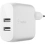 Зарядний пристрій Belkin Wall Charger Home 2xUSB 24W White (WCB002VFWH)