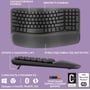 Клавіатура Logitech Wave Keys Bluetooth/Wireless Black (920-012304): Тип клавіатури компактная