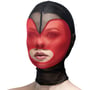 Маска сердце сетка с открытым ртом Feral Feelings - Hearts Mask Black/Red