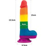 Фалоімітатор LoveToy Prider Dildo 7.5": Довжина проникнення, см 15