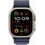 Apple Watch Ultra 2 GPS + Cellular 49mm Natural Titanium Case with Navy Alpine Loop - Large: Экран OLED LTPO2 (яркость до 3000 нит) с технологиями Always-On Retina / 410х502 пикселей