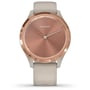 Смарт-годинник Garmin Vivomove 3s Rose Gold Stainless Steel Bezel w. Light Sand and Silicone B. (010-02238-02): Дисплей 0.72" OLED (64х132)