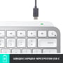 Клавиатура Logitech MX Keys Mini Minimalist UA Pale Grey (920-010499): Тип клавиш мембранный