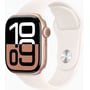 Apple Watch Series 10 42mm GPS Rose Gold Aluminum Case with Light Blush Sport Band - M/L (MWWJ3)