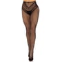 Колготки Leg Avenue Crotchless Net Tights with Heart Backseam Black One Size: Фасон Бесшовные