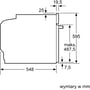 Духова шафа електрична Bosch HBA534BW0: Розміри 59.5х59.4х54.8 см