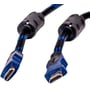 Кабель і перехідник PowerPlant HDMI - HDMI, 15м, позолочені коннектори, 1.4V, Nylon, Double ferrites (KD00AS1206)