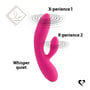 Гнучкий вібратор кролик з двома моторами FeelzToys Lea Rabbit Vibrator Rubine Red: Діаметр, см 3.75