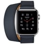 Apple Watch Series 3 Hermes 38mm GPS+LTE Stainless Steel Case with Indigo Swift Leather Double Tour (MQLK2)