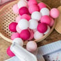 Гірлянда Cotton ball lights на 10 куль 2,7м, Pink фото 5