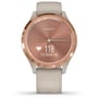 Смарт-годинник Garmin Vivomove 3s Rose Gold Stainless Steel Bezel w. Light Sand and Silicone B. (010-02238-02): Матеріал корпуса Нержавіюча сталь