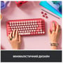 Клавиатура Logitech POP Keys Wireless Mechanical Keyboard UA Rose (920-010737): Подключение беспроводное