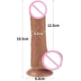 Фалоімітатор LoveToy Sliding-Skin Dual Layer Dong 7" Brown: Тип Реалистичные