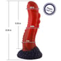 Фалоімітатор-насадка Hismith 8.35" Curved Silicone Dildo Red Monster Series: Наявність вібрації  Нет