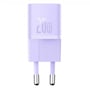 Зарядное устройство Baseus USB-C Wall Charger GaN5 mini 1C 20W Purple (CCGN050105): Сила тока 2.4А и более