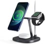 Зарядний пристрій WIWU Wireless Charger Base Station Snap 4-in-1 (M8) 15W Black для iPhone 15 I 14 I 13 I 12 series, Apple Watch and Apple AirPods: Особливості Для Apple Watch, MagSafe