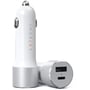 Зарядний пристрій Satechi USB Car Charger USB+USB-C 72W Silver (ST-TCPDCCS)