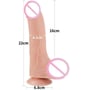 Фалоімітатор LoveToy Sliding-Skin Dual Layer Dong 8.5" Flesh: Наявність вібрації  Нет