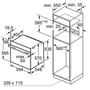 Духова шафа електрична Bosch HBA578BB0: Потужність підключення, Вт 3400