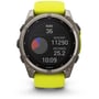 Смарт-часы Garmin Fenix 8 Solar 51mm Sapphire Titanium with Amp Yellow/Graphite Silicone Band (010-02907-21): Особенности Функция звонка, Динамик (громкая связь), Встроенный микрофон, Бесконтактная оплата, Большой экран, Влагозащищенные, С сапфировым стеклом, Металлический корпус, Фонарик, Компас, Барометр, Термометр, Та