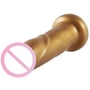 Золотой фаллоимитатор Hismith 6.8″ Golden Silicone Dildo: Наличие вибрации Нет