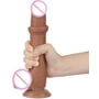 Фаллоимитатор LoveToy Sliding-Skin Dual Layer Dong 9" Brown: Наличие вибрации Нет