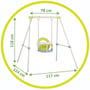 Гойдалка дитяча Smoby на металевих опорах з 6-ти місяців (830304): Тип каркасная качель