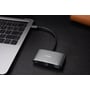 Адаптер WIWU Adapter C2H USB-C to USB-C+HDMI+USB3.0 HUB Grey: Додаткові роз'єми HDMI, USB OTG, USB-C