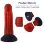 Фалоімітатор-насадка Hismith 8.35" Curved Silicone Dildo Red Monster Series: Мошонка Нет