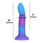 Светящийся в темноте фаллоимитатор ADDICTION - Rave - 8" Glow in the Dark Dildo - Blue Purple фото 7