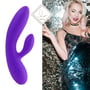 Гнучкий вібратор кролик з двома моторами FeelzToys Lea Rabbit Vibrator Medium Purple: Тип управління кнопкове