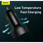 Зарядний пристрій Baseus Car Charger USB-C+USB Superme Digital Display 100W Black (CCZX-01): Особливості Швидка зарядка, USB-C, Power Delivery (PD)