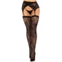 Комплект Leg Avenue Leg Avenue Lace thigh highs & garterbelt Black One Size: Материал Нейлон