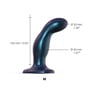 Дилдо Strap-On-Me Dildo Plug Snaky Metallic Blue - M: Длина проникновения, см 15.3