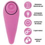 Пульсатор для клітора плюс вібратор FeelzToys - FemmeGasm Tapping & Tickling Vibrator Pink: Довжина, см 14